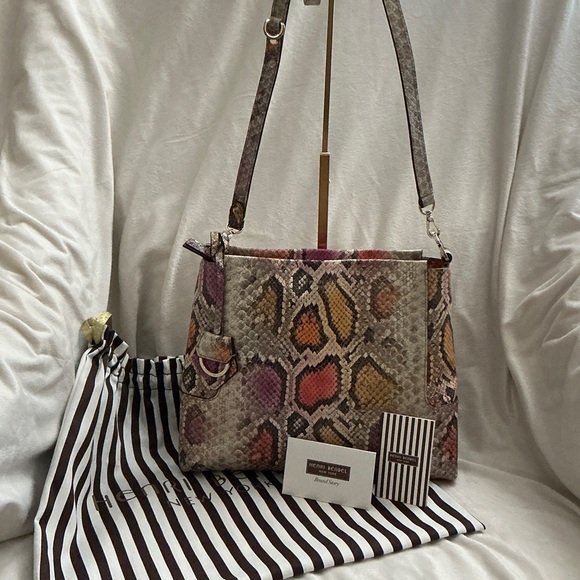 Henri Bendel Multicolor Snake-Print Leather Crossbody Bag ( Full Inclusion) - Picture 3 of 11